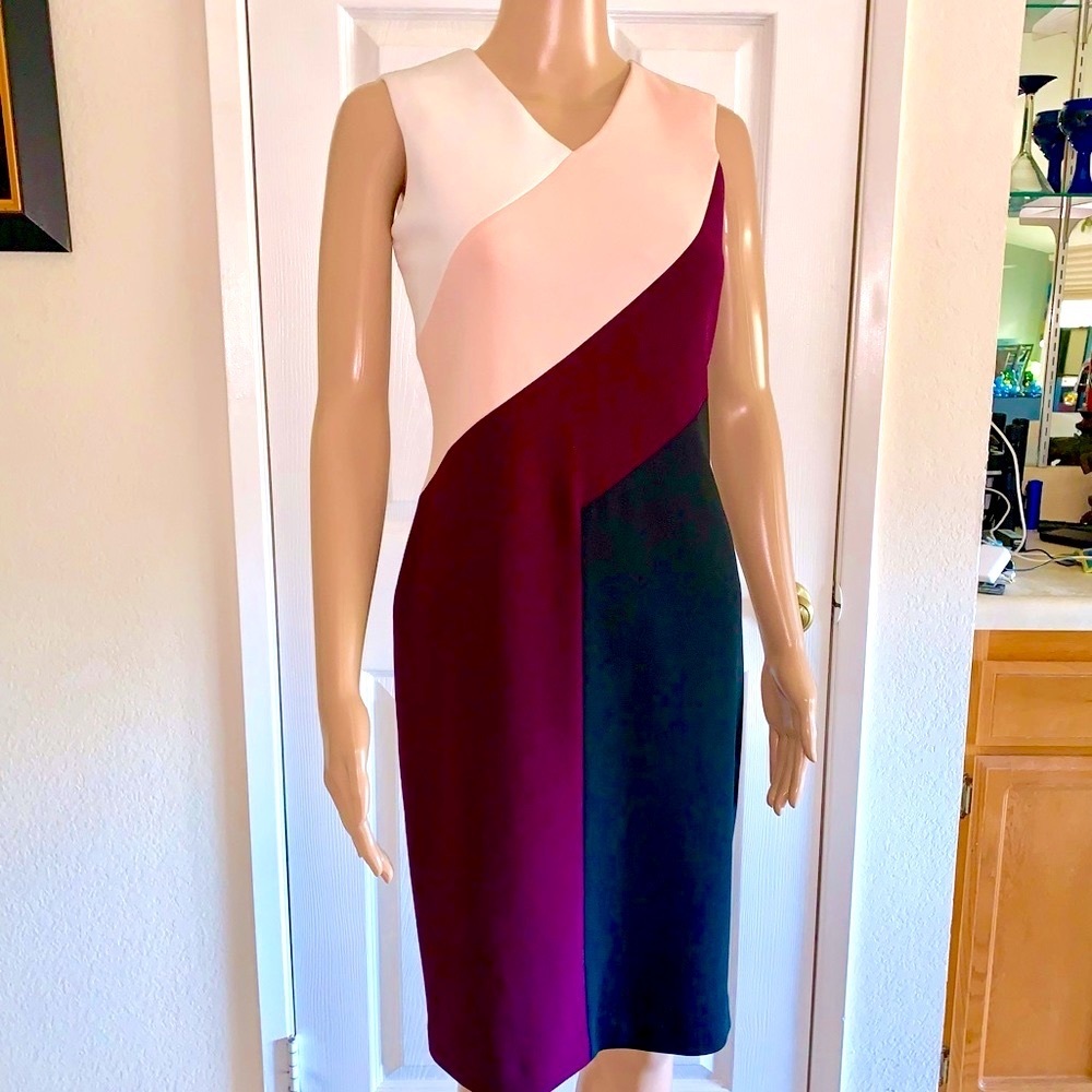Calvin Klein Multi-Colored Tailored Dress-Size 2